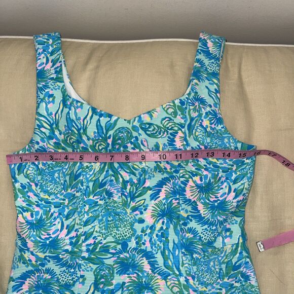 NWOT LILLY PULITZER DEL REY STRETCH SHIFT DRESS CORAL OF THE STORY S - Picture 8 of 12